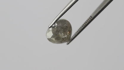 4.64 CT Splendid Pair of Heart Shape Grayish Black Multi Faceted Natural Salt and Pepper Diamond Ideal for Making Perfect Stud Earrings