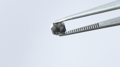 0.71 CT Emerald Shape Blackish Grey Color Salt and Pepper Loose Diamond