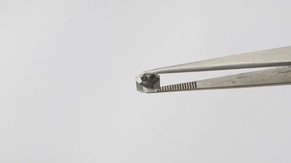 1.34 Ct Natural Gray Black Diamond | Square Cut 6.5 mm Salt & Pepper Loose Diamond for Jewelry