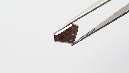 3.63 CT natural diamond,Fancy reddish color antique shield salt and pepper diamond