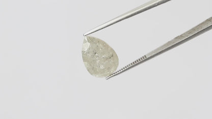 6.02 CT Marvelous Pear Pointed Brilliant Cut Natural Icy White Conflict Free Salt and Pepper Diamond Perfect For Making Jewelry Ring