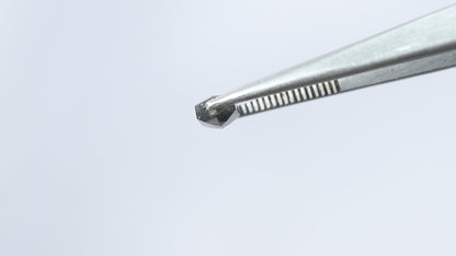 0.68 CT Unique Cut Bullet Shape Salt and Pepper Natural Blackish Grey Diamond