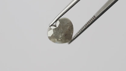 4.64 CT Splendid Pair of Heart Shape Grayish Black Multi Faceted Natural Salt and Pepper Diamond Ideal for Making Perfect Stud Earrings