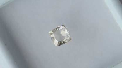 0.76 CT Cushion cut Rose cut Diamond 6 mm Light Brown color Si Clarity Loose Diamond