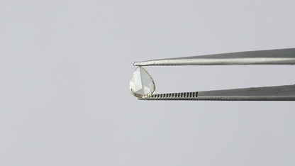 0.48 CT Stunning Pear shape Rose Cut VS Clarity With Light Yellowish Color Fully Polished Flat Back Natural Diamond for making a custom ring