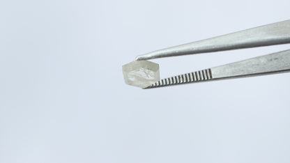 1.26 CT Fancy Icy Grey Hexagon Shape Loose Rustic Diamond