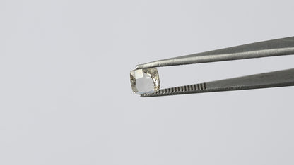 0.76 CT Cushion cut Rose cut Diamond 6 mm Light Brown color Si Clarity Loose Diamond